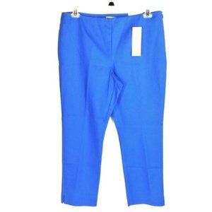 Charter Club Blue Flat Front Tummy Slimming Ankle Pants Womens 12 Petite